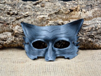 Studio FADE leren Masker wolf zwart