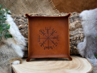 leren dicetray bruin vegvísir L