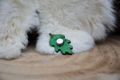 Leren magneet bruin eikenblad - Afbeelding 2
