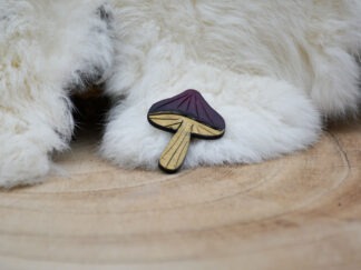 Leren pin paarse paddenstoel